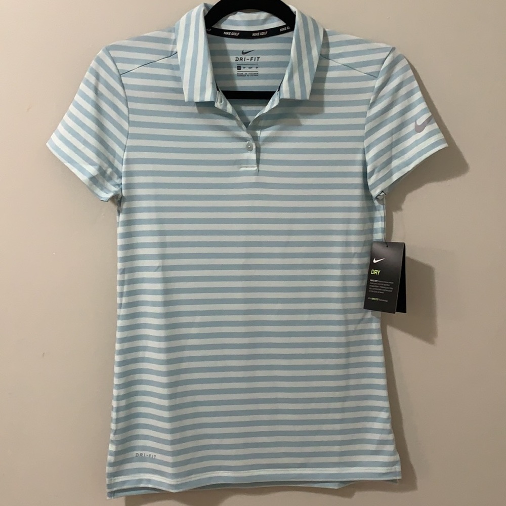 Nike Striped Blue Golf Polo